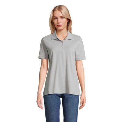 Polo mujer algodón corte cómodo Gris Puro L