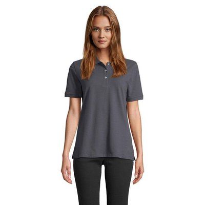 Polo mujer algodón corte cómodo Gris Ratón Xs