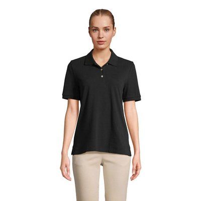 Polo mujer algodón corte cómodo Negro/ Negro Opaco S