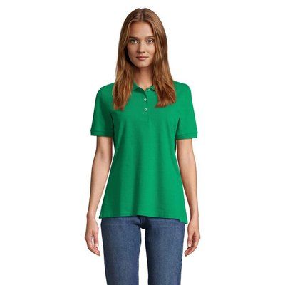 Polo mujer algodón corte cómodo Verde S
