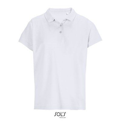 Polo mujer algodón manga corta Blanco L