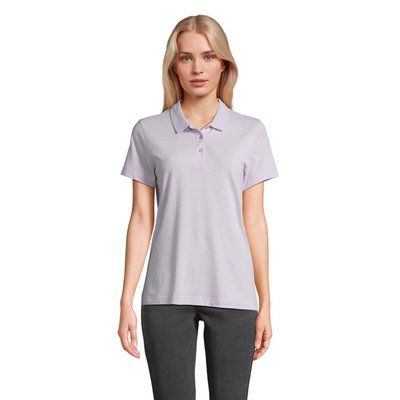 Polo mujer algodón manga corta Lila L