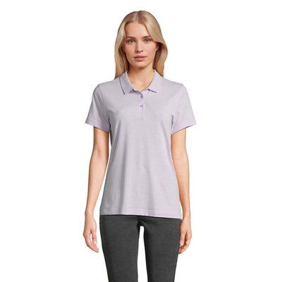 Polo mujer algodón manga corta Lila S