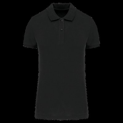 Polo de mujer de algodón orgánico Black L