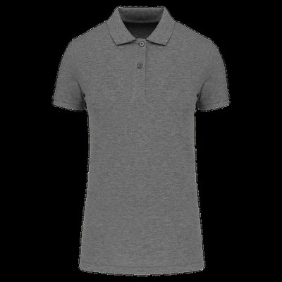 Polo de mujer de algodón orgánico Grey Heather Xl
