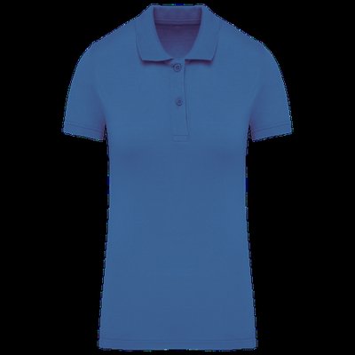 Polo de mujer de algodón orgánico Light Royal Blue Xs
