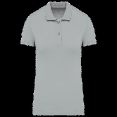 Polo de mujer de algodón orgánico Snow Grey L