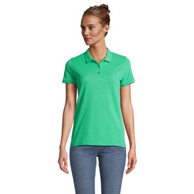 Polo Mujer Algodón Orgánico Verde Primavera Xxl