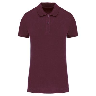 Polo de mujer de algodón orgánico Wine S