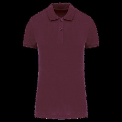 Polo de mujer de algodón orgánico Wine Xxl