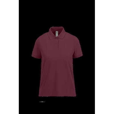 Polo mujer algodón preencogido Burgundy XL