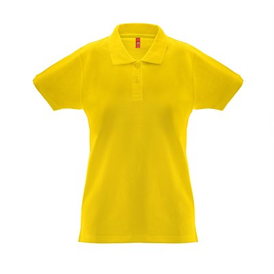 Polo de mujer cuello y mangas de canalé Amarillo XL