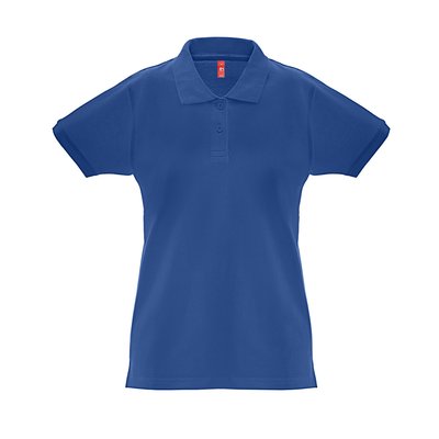 Polo de mujer cuello y mangas de canalé