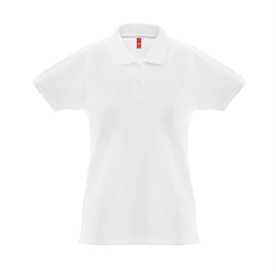Polo mujer manga corta algodón piqué Blanco L