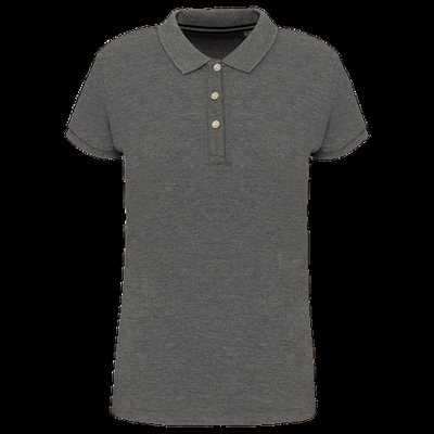 Polo mujer manga corta atemporal Grey Heather Xs