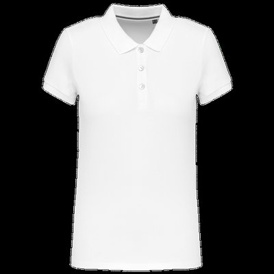 Polo mujer manga corta atemporal White Xl