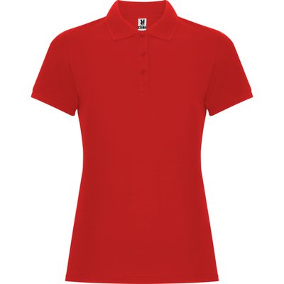 Polo mujer manga corta entallado Rojo S