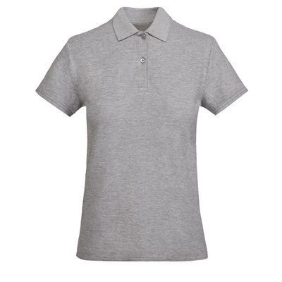 Polo Mujer Orgánico Manga Corta Gris Vigore Xl