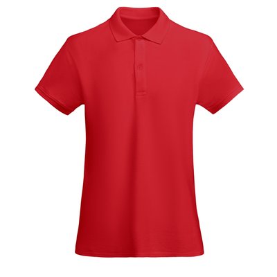 Polo Mujer Orgánico Manga Corta Rojo M