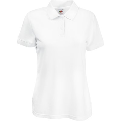 Polo mujer piqué White Xxl