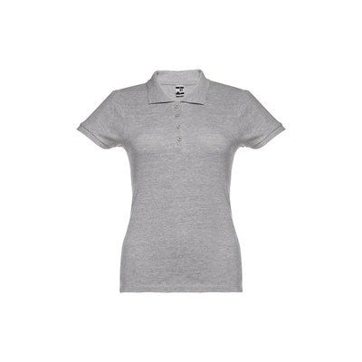 Polo de mujer con refuerzo en el cuello Gris Claro Matizado L