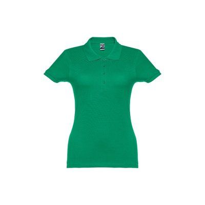 Polo de mujer con refuerzo en el cuello Verde L