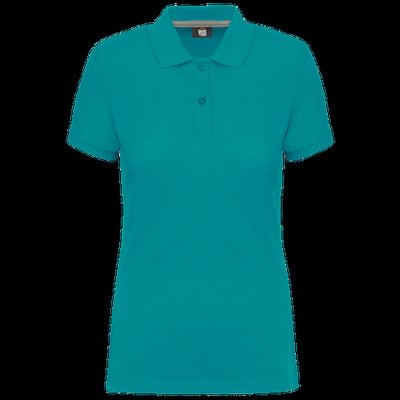 Polo Mujer Tratamiento antibacteriano Teal Blue L