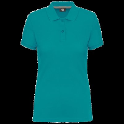 Polo Mujer Tratamiento antibacteriano Teal Blue Xl