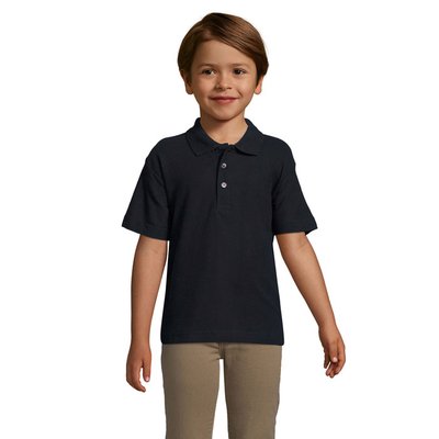 Polo Niño Piqué Peinado 170g Azul Mar 10 Años