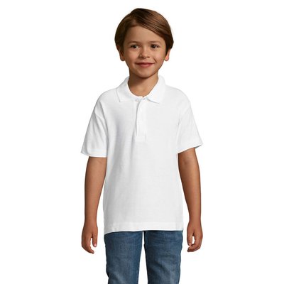 Polo Niño Piqué Peinado 170g Blanco 4XL