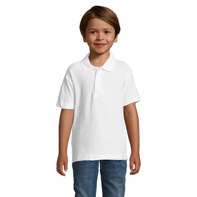 Polo Niño Piqué Peinado 170g Blanco XL