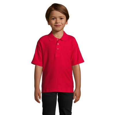 Polo Niño Piqué Peinado 170g Rojo 3XL