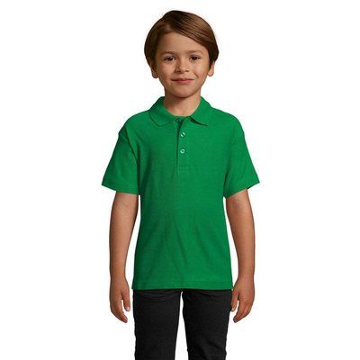 Polo Niño Piqué Peinado 170g Verde Xl