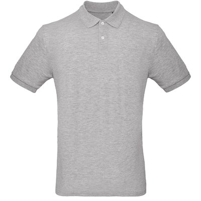 Polo Orgánico Hombre Heather Grey Xl