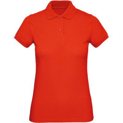Polo Orgánico Mujer Fire Red Xs