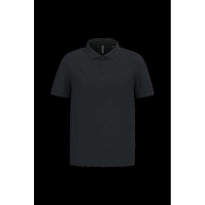 Polo piqué manga corta de algodón Black L