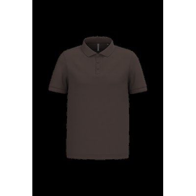 Polo piqué manga corta de algodón Chocolate L