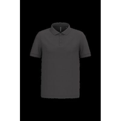 Polo piqué manga corta de algodón Dark Grey L