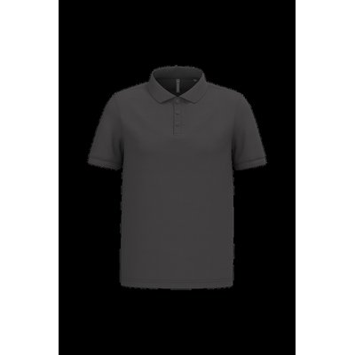 Polo piqué manga corta de algodón Dark Grey Xl