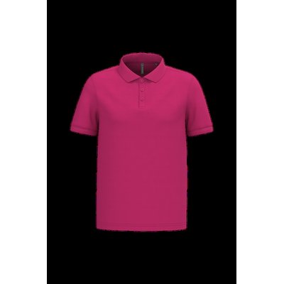 Polo piqué manga corta de algodón Fuchsia 3Xl