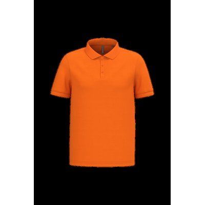 Polo piqué manga corta de algodón Orange 3Xl