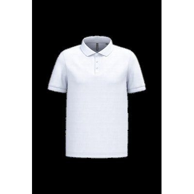 Polo piqué manga corta de algodón White 4Xl
