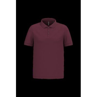 Polo piqué manga corta de algodón Wine M