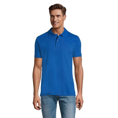 Polo Piqué Manga Corta Hombre Azul Royal Xl