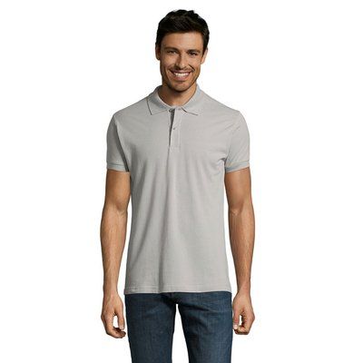 Polo Piqué Manga Corta Hombre Gris Puro L