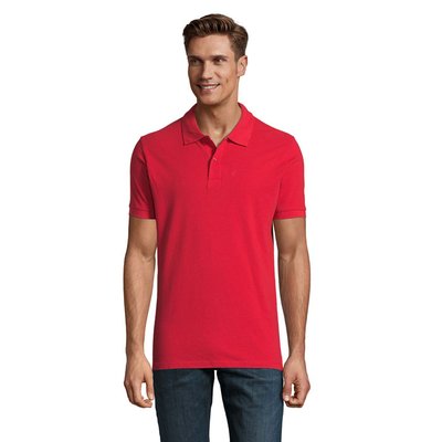 Polo Piqué Manga Corta Hombre Rojo L