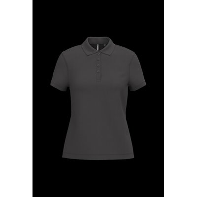 Polo piqué de manga corta de mujer Dark Grey L
