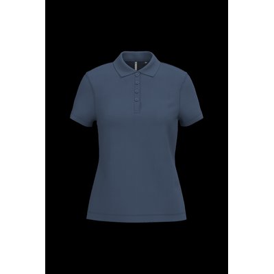 Polo piqué de manga corta de mujer Deep Blue L