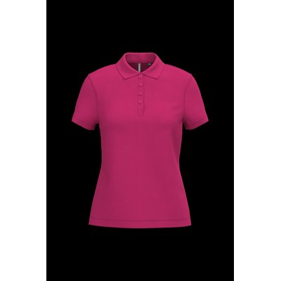 Polo piqué de manga corta de mujer Fuchsia M