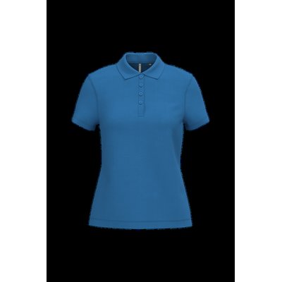 Polo piqué de manga corta de mujer Light Royal Blue M